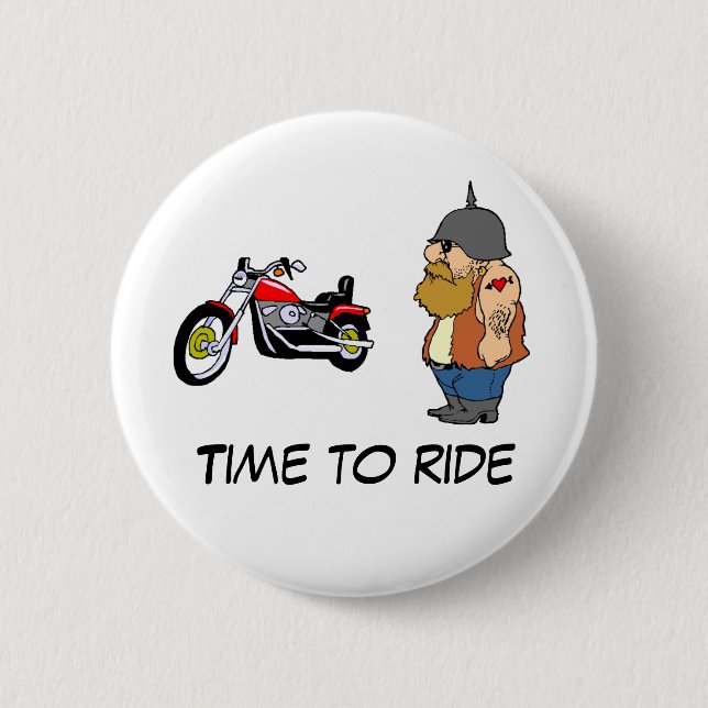 Time To Ride 6 Cm Round Badge (Front)