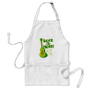 Time to Rock-A-Mole Funny Guacamole Cartoon Standard Apron