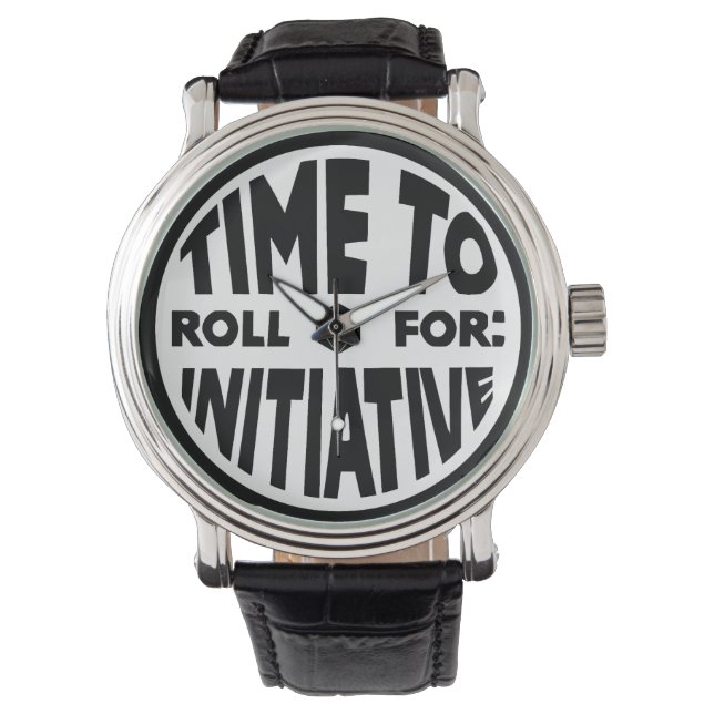 Time To Roll For Initiative Clock Watch (Front)