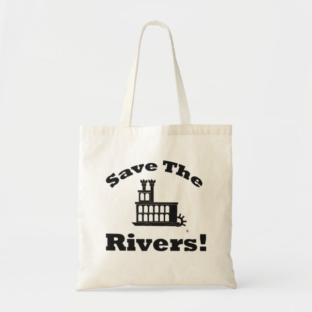 Time to Save The Rivers Trending Design Art Tote Bag (Front)