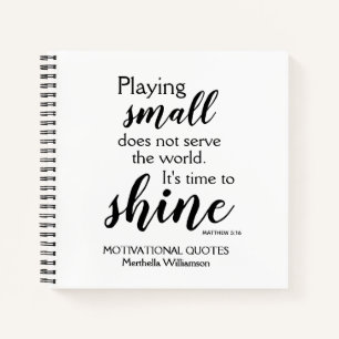 TIME TO SHINE Personalised Motivational Notebook