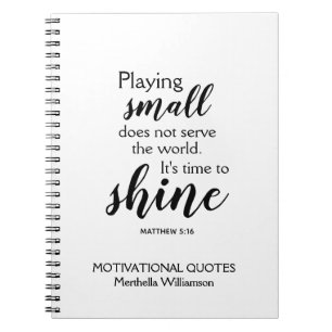 TIME TO SHINE Personalised Motivational Notebook