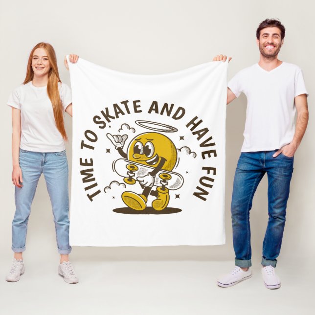 Time to skate fleece blanket (In Situ)