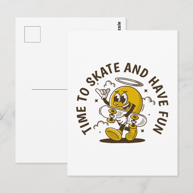 Time to skate postcard (Front/Back)
