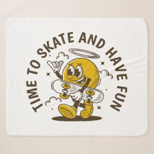 Time to skate sherpa blanket