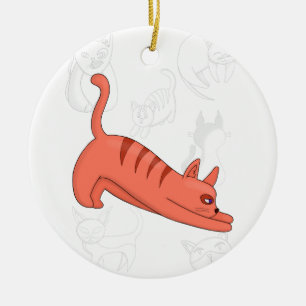 Time to Stretch Ceramic Ornament