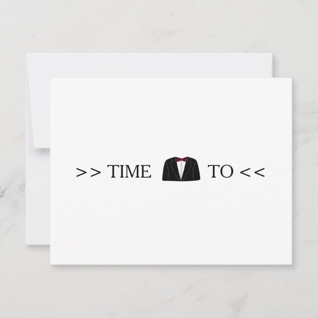 Time to Suit up Groomsman Invitation (Front)