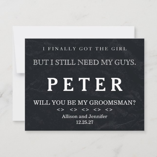 Time to Suitup Black Chalk Board Red Tie Invitation (Front)