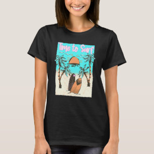 Time To Surf Surfing Beach Surfer Vintage Surf T-Shirt