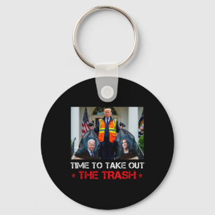 Time To Take Out The Trash Trump Garbyge Man  Key Ring
