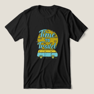 Time To Travel Camper - Travel Quote Tri-Blend Shirt