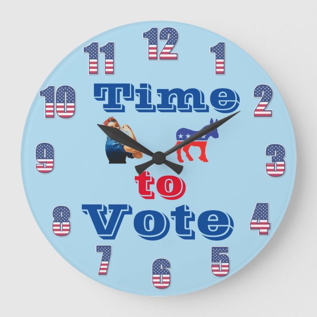 Time to Vote Wall Clock (Front)