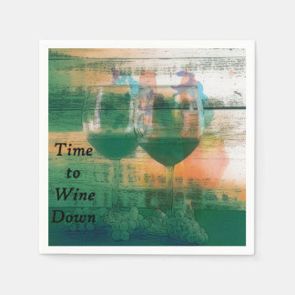 Time to Wine Down Cocktail Napkins