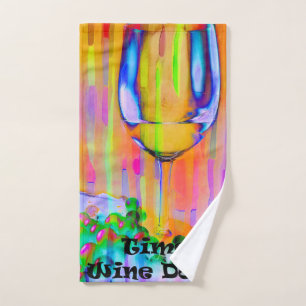 Time to Wine Down Hand Towel