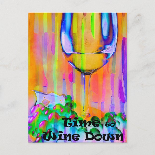 Time to Wine Down  Postcard (Front)