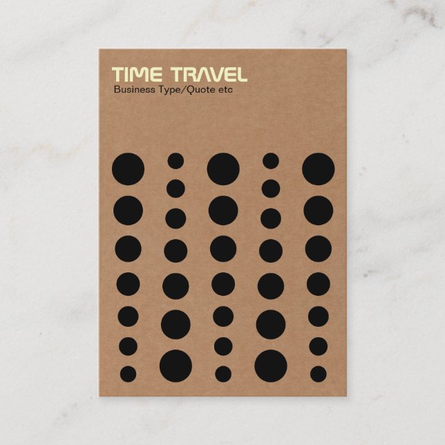 Time Travel - Cardboard Business Card (Front)