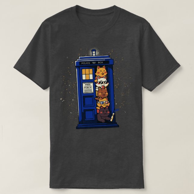 Time Travel Cats by Tobe Fonseca T-Shirt (Design Front)