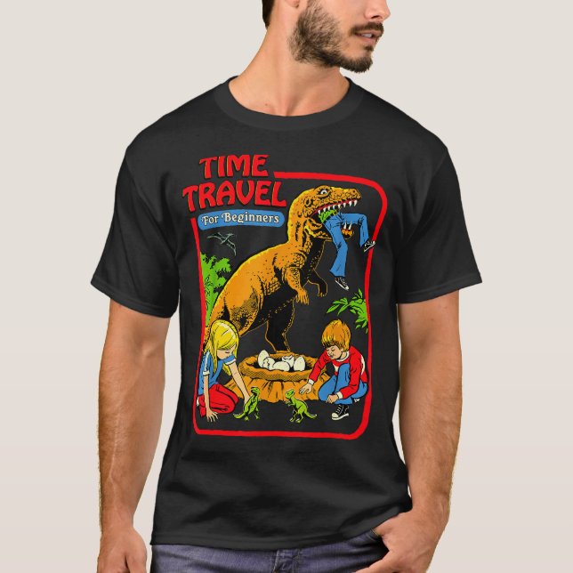 Time Travel Juric Sarcastic Retro Funny Adult Humo T-Shirt (Front)