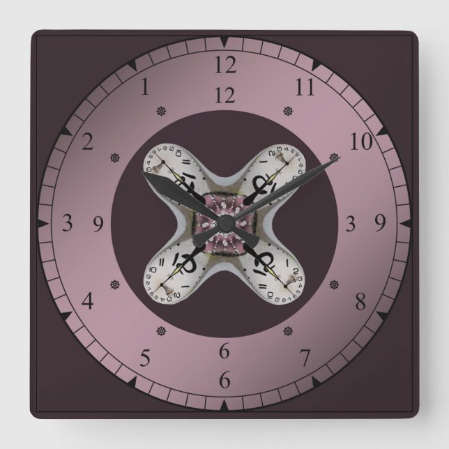 Time Travel ~ Time Bending ~ Chronokinesis~   Square Wall Clock (Front)
