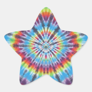 Time Travel Tunnel Tie Dye Star Sticker