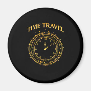 Time Travel Vintage Clock Science Fiction Gift Magnet