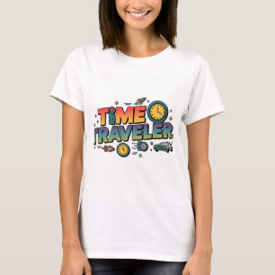 Time Traveller Aesthetic T-Shirt – Retro Sci-Fi Cy