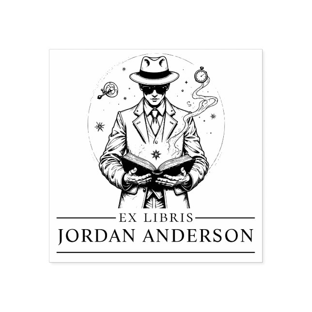 Time Traveller Detective Book Stamp (Imprint)