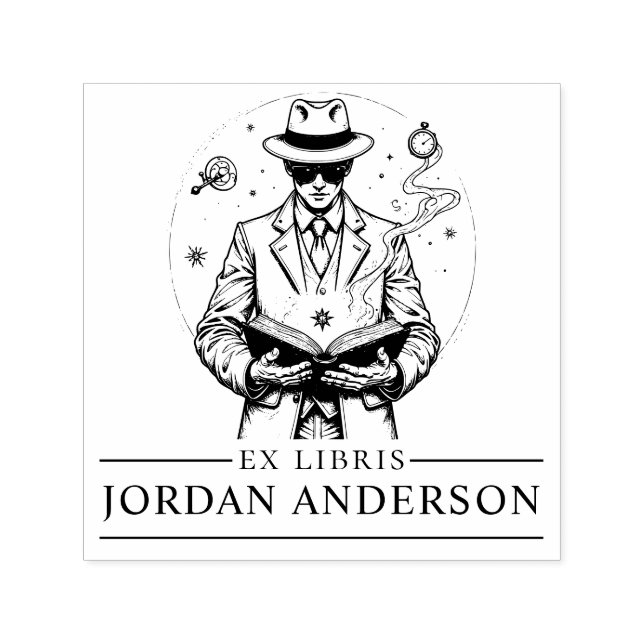 Time Traveller Detective Book Stamp (Design)