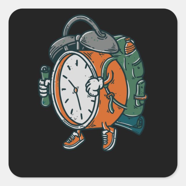 Time Traveller Square Sticker (Front)
