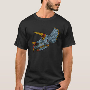 Time Traveller Steam Punk Triceratops Steampunk Di T-Shirt