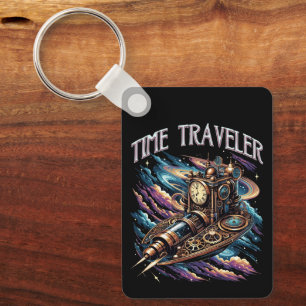 Time Traveller – Steampunk Space Adventure Key Ring