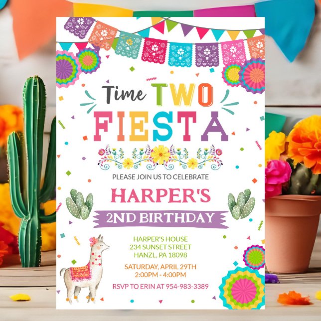 Time Two Fiesta Birthday Invitation (Creator Uploaded)
