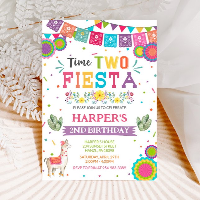 Time Two Fiesta Birthday Invitation (Creator Uploaded)