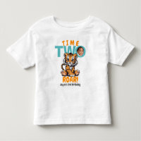 Time TWO Roar! Cute Orange Tiger 2nd Birthday