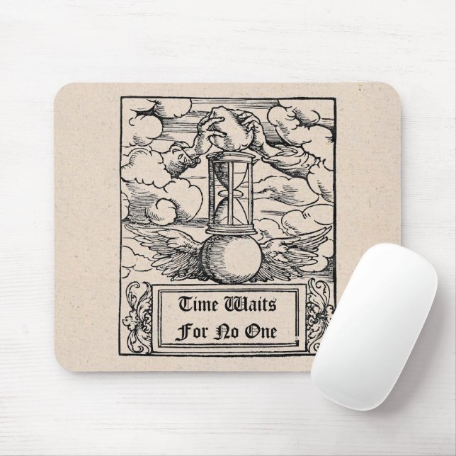 Time Waits For No One Mouse Pad (With Mouse)