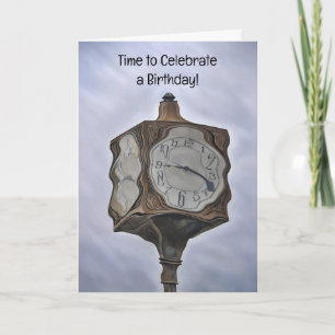 Time Warp Clock Funny Birthday Wiggle Out Card