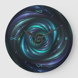 Time Warp Digital Art Wall Clock