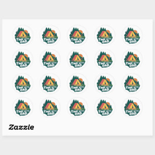 Time With Dad - Father's Day Classic Round Sticker