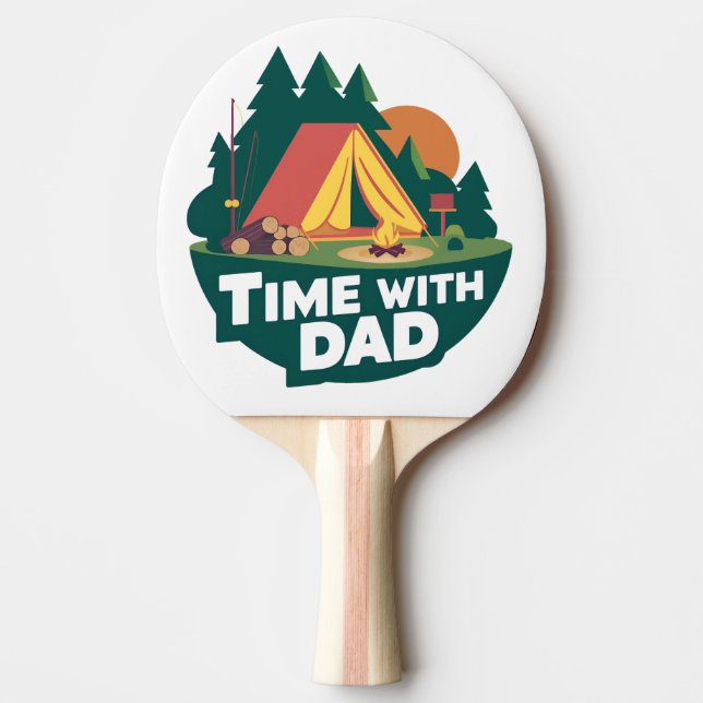 Time With Dad - Father's Day Ping Pong Paddle (Front)