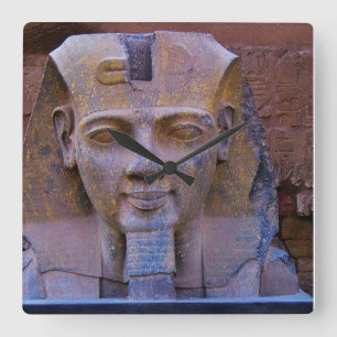 Time with King Tut Square Wall Clock