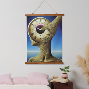 Time Wood Topped Wall Tapestry