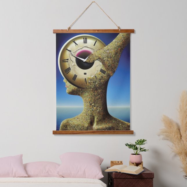 Time Wood Topped Wall Tapestry (Bedroom)