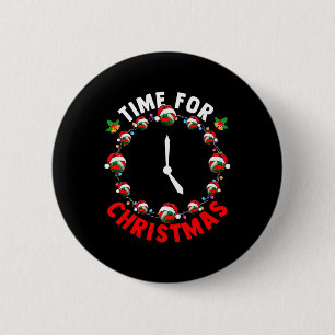 Time Xmas Costume Volleyball Equipment As Clock Fu 6 Cm Round Badge