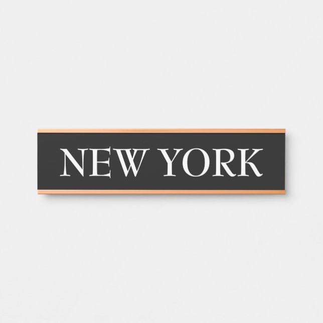 Time Zone World Clock Door Sign (Front)