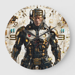 Timeborg: Retro Futurism Wall Clock