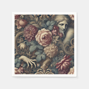 Timelapse – Gothic Floral  Napkin