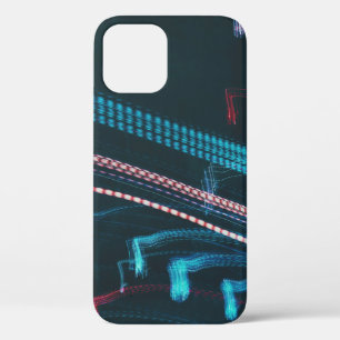 Timelapse photography of blue and white lights iPhone 12 case