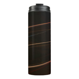 Timelapsed photography of brown line thermal tumbler