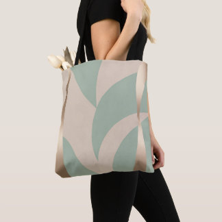 Timeless Abstract Beige, Soft Green & Gold Tote Bag