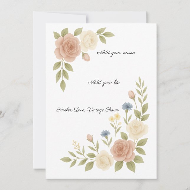 Timeless beauty for timeless moments. holiday card (Front)